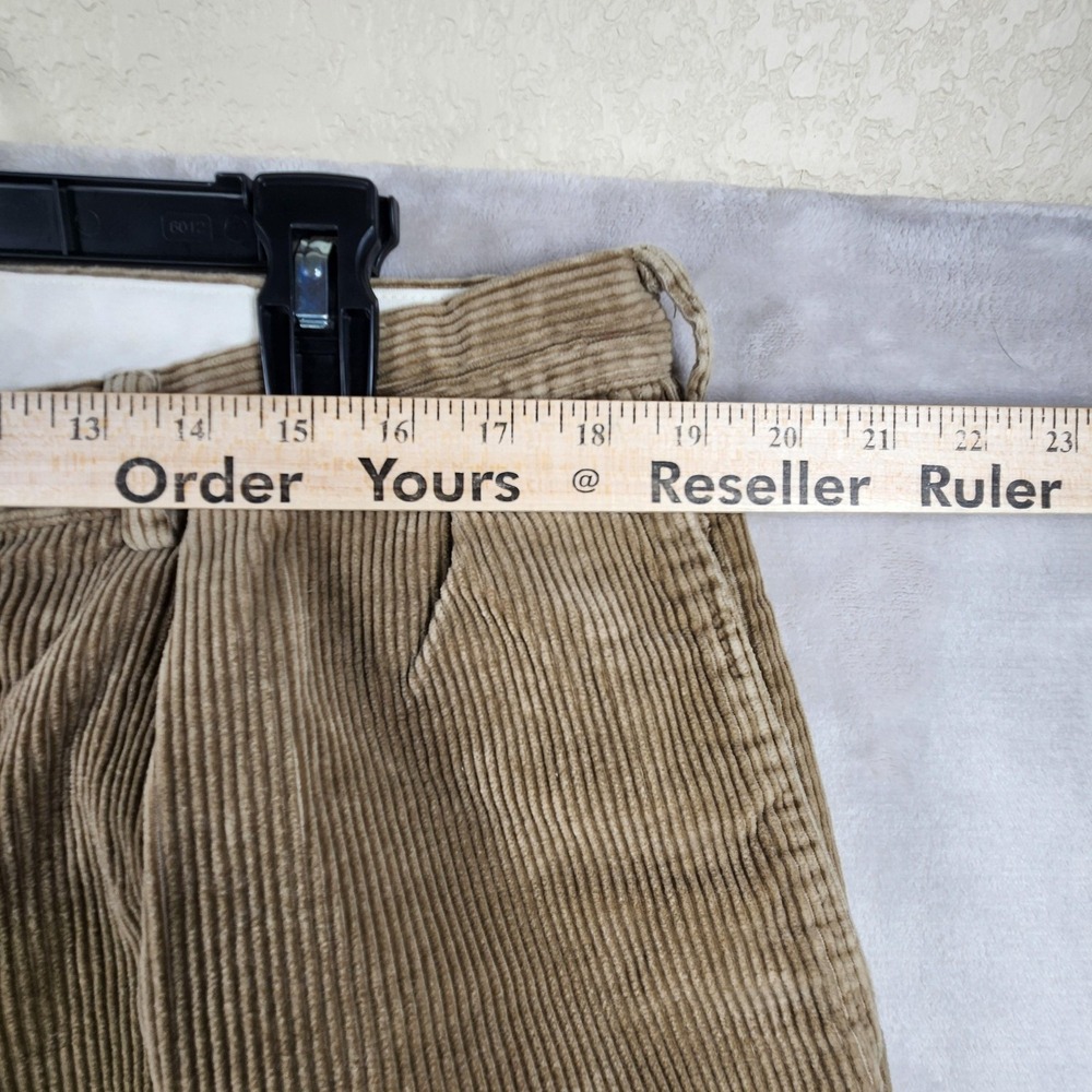 Polo Ralph Lauren Corduroy Pants Mens 38x32 Beige Andrew Pleated Classic Fit - Picture 10 of 13